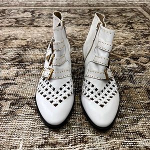 Chloe White Bootie. Made in Italy. Size 38.5.